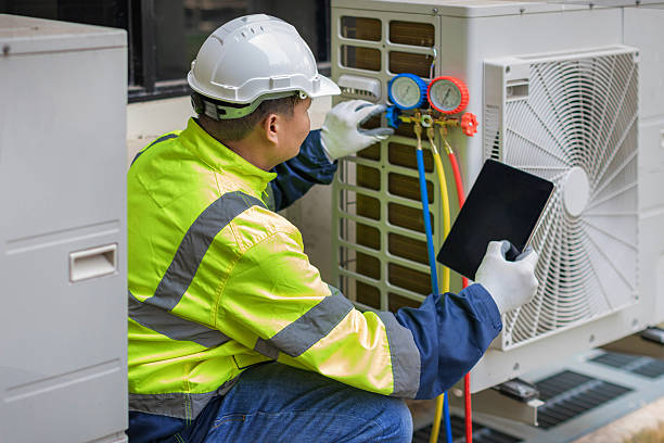 Professional Air Conditioning Repair technician working in Mullin, TX